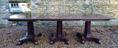 120120183 Pedestal 19th Century Mahogany Antique Dining Table 94w 11½ feet w max 52d 28½ h with caster repair _9.JPG